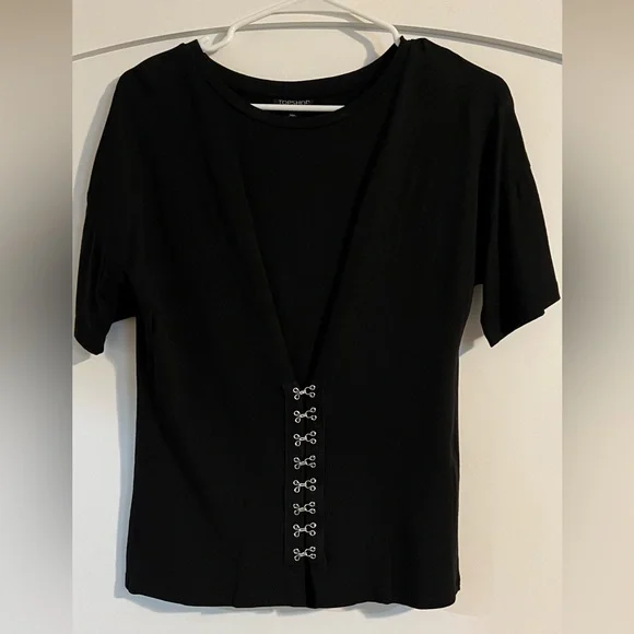 Topshop Hook Front Tee - Picture 5 of 7